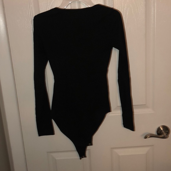 Black Ribbed Body Suit - Picture 3 of 4